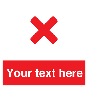 Custom red background, red cross sign